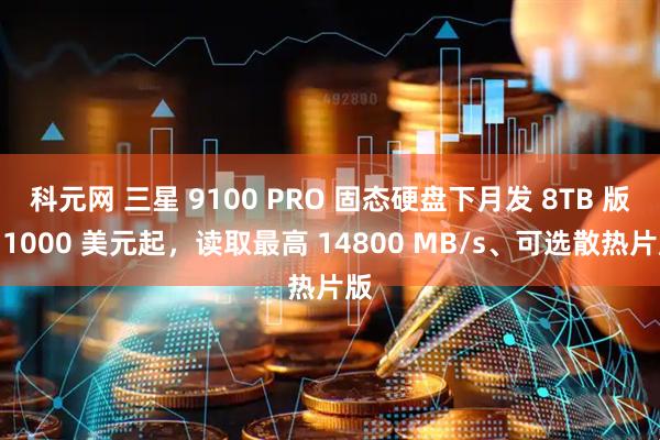 科元网 三星 9100 PRO 固态硬盘下月发 8TB 版：1000 美元起，读取最高 14800 MB/s、可选散热片版